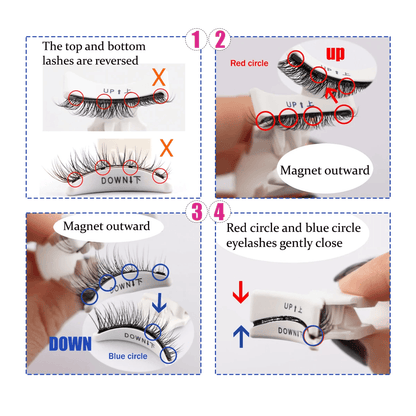 Reusable Magnetic Eyelashes Set Mink Lashes with Tweezers