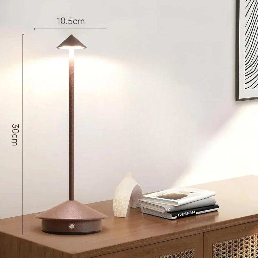 Aluminium LED Table Lamp with Touch Dimming | Rechargeable Cordless Lighting