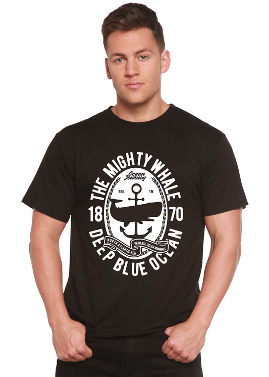 T-shirt à manches courtes Mighty Spun Bamboo® en viscose de bambou/coton biologique pour homme avec motif