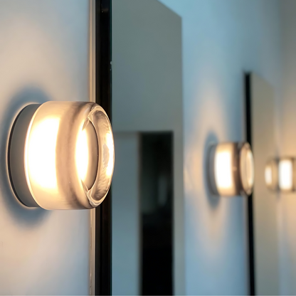Nordic Acrylic Dimple LED Wall Sconce 1-Light 3-Color Adjustable