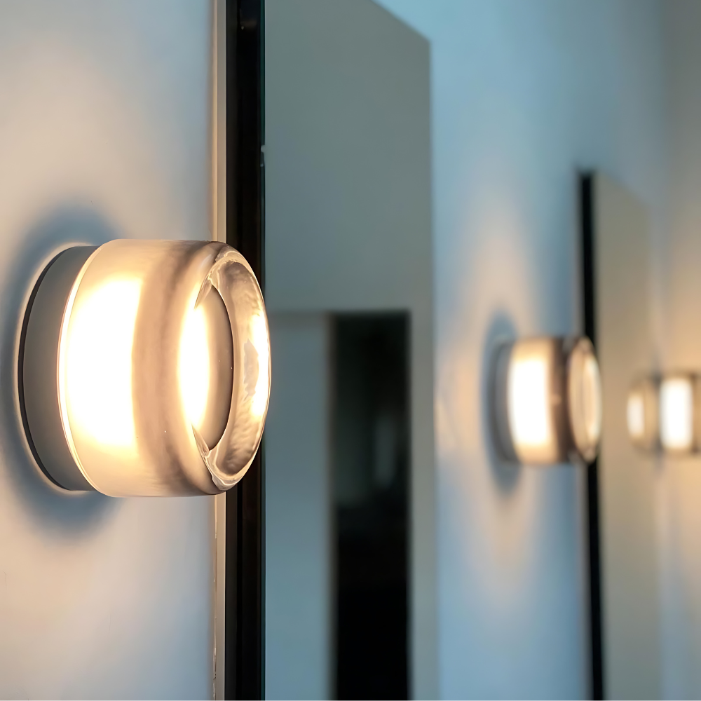 Nordic Acrylic Dimple LED Wall Sconce 1-Light 3-Color Adjustable