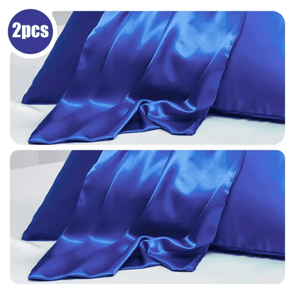 2 Pack Satin Silk Pillowcases for Hair & Skin – Soft, Smooth, Cooling Pillow Covers (Queen Size)