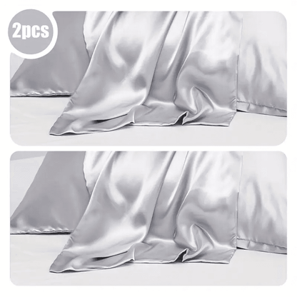 2 Pack Satin Silk Pillowcases for Hair & Skin – Soft, Smooth, Cooling Pillow Covers (Queen Size)