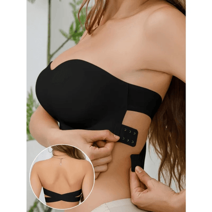 Seamless Ice Silk Strapless Bra Wire-Free & Padded