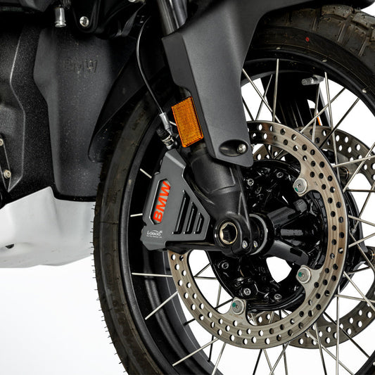 LOBOO Brake Caliper Guard for BMW R1300GS / R1300GS Adventure – CNC Aluminum, Titanium Gray Anodized Finish