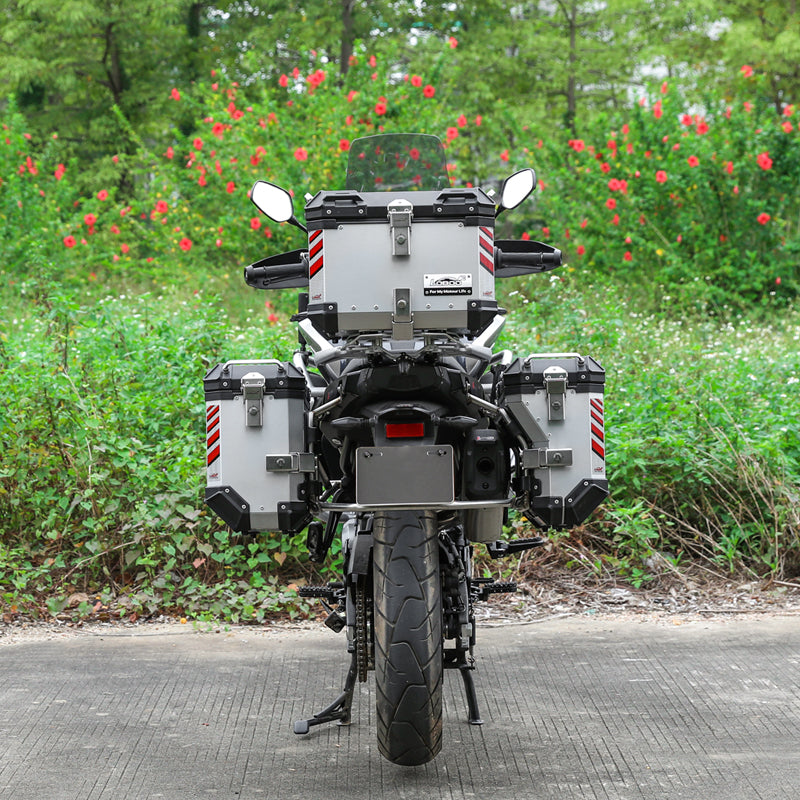 LOBOO Aluminum Side Panniers, Top Case & Mounting Rack System for CFMOTO 800MT (2021-)