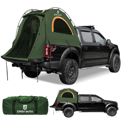 Umbrauto Tienda de campaña para camioneta de 5.5-5.8 pies para 2 personas | Tienda de campaña impermeable PU3000 de montaje rápido en 10 minutos para camionetas pickup