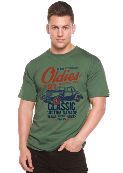 T-shirt à manches courtes Oldies Spun Bamboo® en viscose de bambou/coton biologique pour homme avec motif graphique