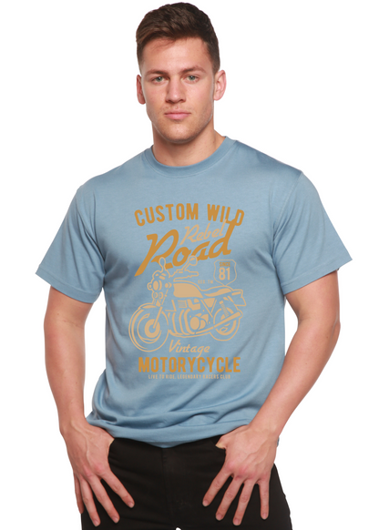 T-shirt graphique à manches courtes Custom Wild pour homme en bambou, viscose et coton biologique
