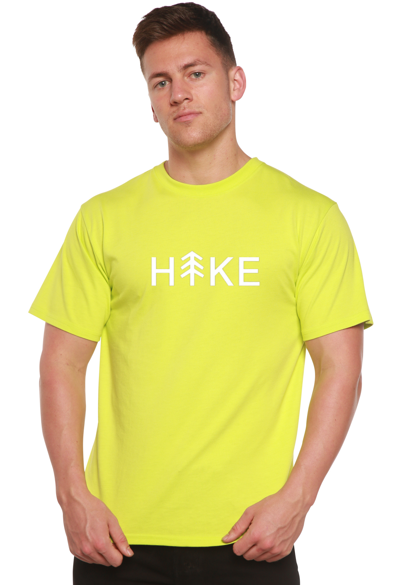 T-shirt graphique à manches courtes pour homme en bambou, viscose et coton biologique Hike