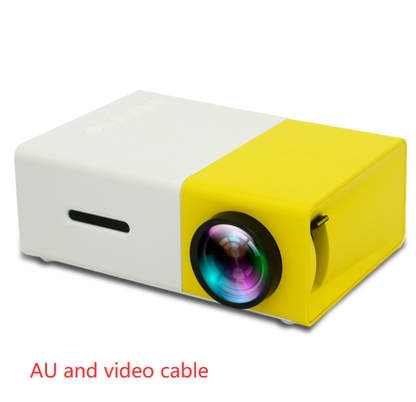 Proyector portátil 3D HD LED Cine en casa HDMI compatible con USB de audio Proyector YG300 Mini proyector