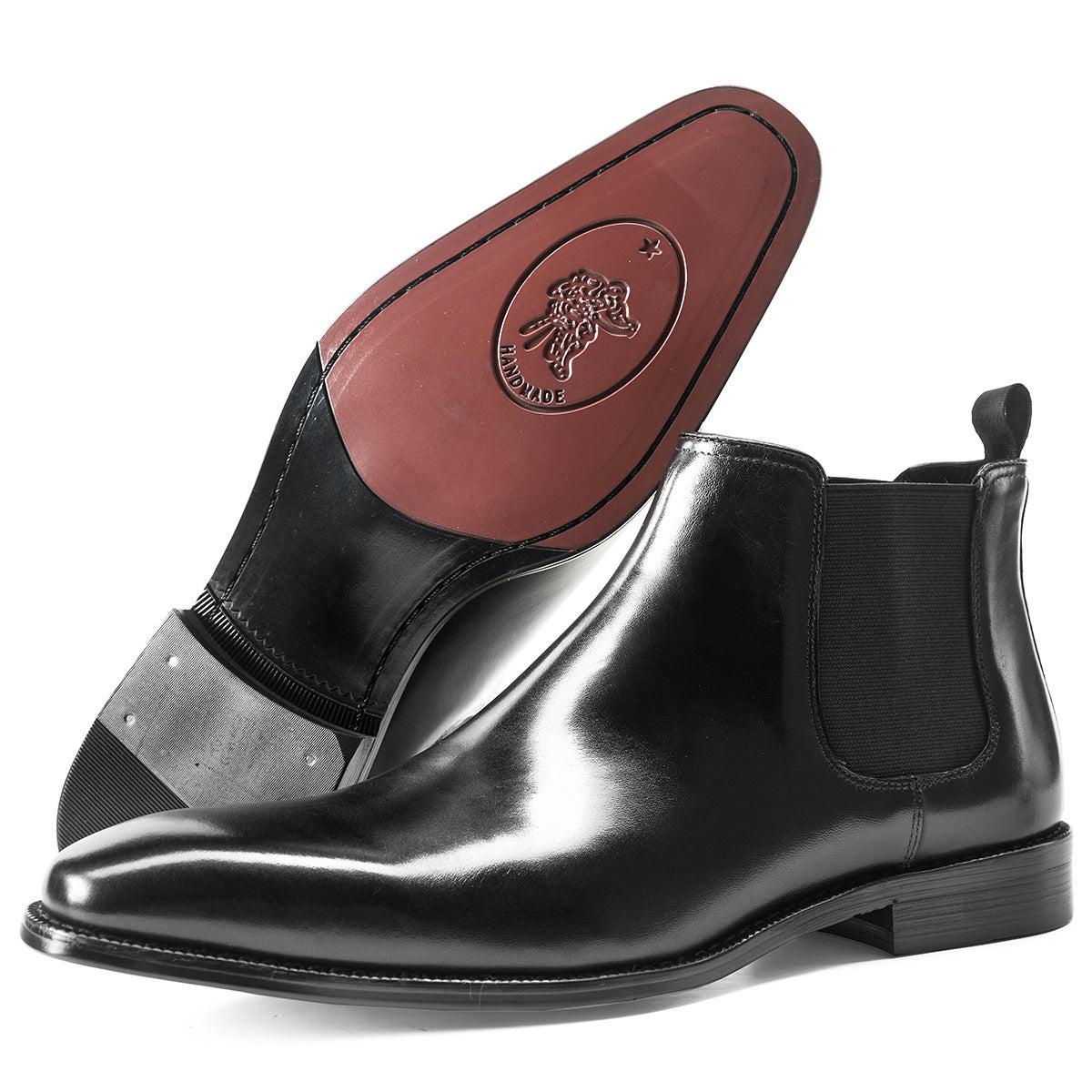 Bottes Martin homme en cuir chaud doublées de velours style britannique