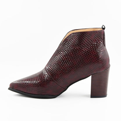 Zapato casual de tacón medio con punta cuadrada estilo retro y talla grande