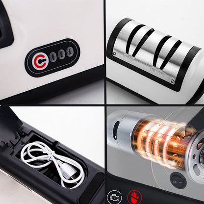 Aiguiseur de couteaux électrique rechargeable par USB, automatique et réglable, pour affûter rapidement les couteaux, les ciseaux et les meuleuses de cuisine