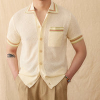 Refreshing Vacation Casual Pure Cotton Hollow Short Sleeve