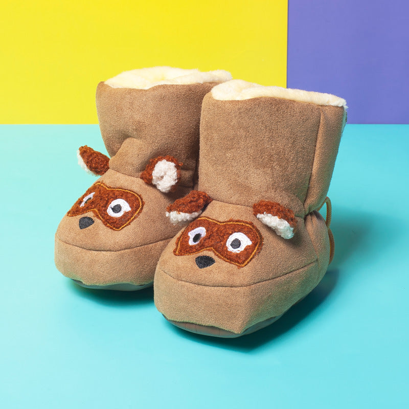 Chaussures mi-montantes isolées avec peluche pour éviter la chute de poils
