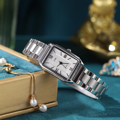 Classic Simple Square Watch – Affordable Luxury Steel Belt