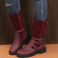 Chaussures à talon carré grande taille pour femmes – Ceinture décontractée à petit talon