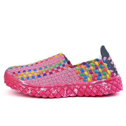 Chaussures tressées Homme Chaussures de sport décontractées Mocassins élastiques