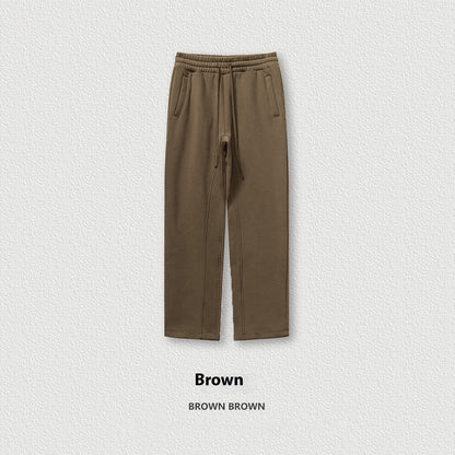 Solid Color Loose Track Pants Velvet Thickened Casual Pants