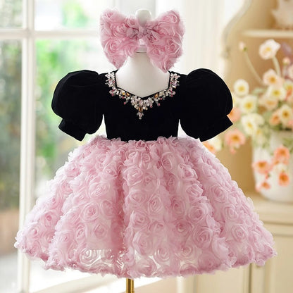 Robe de princesse parapluie douce française pour filles