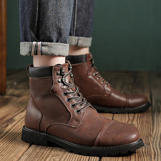 Botas de hombre estilo británico otoño invierno