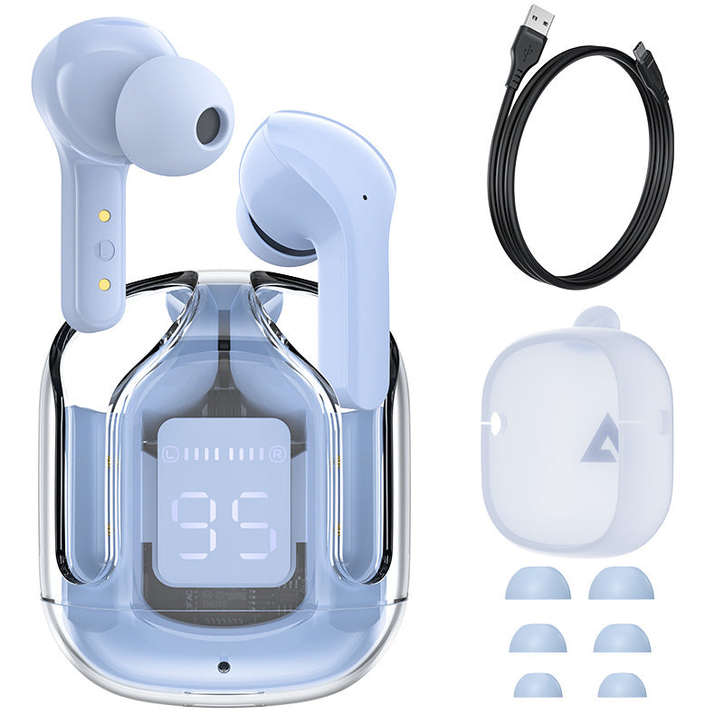 Mini auriculares inalámbricos Bluetooth con pantalla digital LED de alimentación