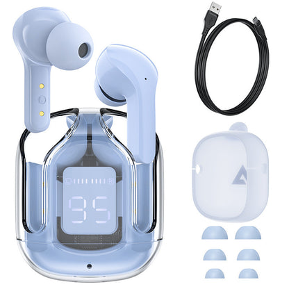 Mini auriculares inalámbricos Bluetooth con pantalla digital LED de alimentación