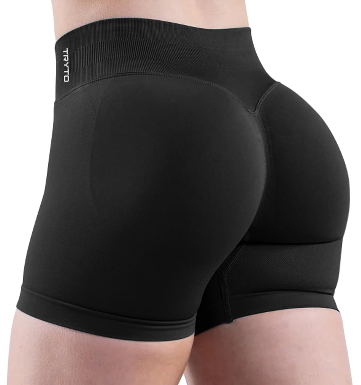 Women’s Seamless Workout Shorts – Hidden Scrunch, Tummy Control, Squat Proof Activewear (TRYTO IMPULSE)