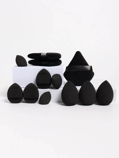 Lot de 12 éponges de maquillage – Houppettes, mini-coussins, éponges beauté pour tous les usages