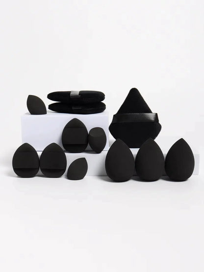 12-Piece Makeup Sponge Set – Loose Powder Puffs, Mini Cushions, Beauty Blenders for All Uses