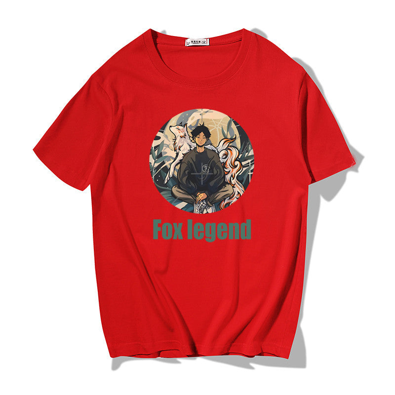 Japanese Harbor Style Men's Cotton T-Shirt – Loose Print Crew Neck | S–5XL