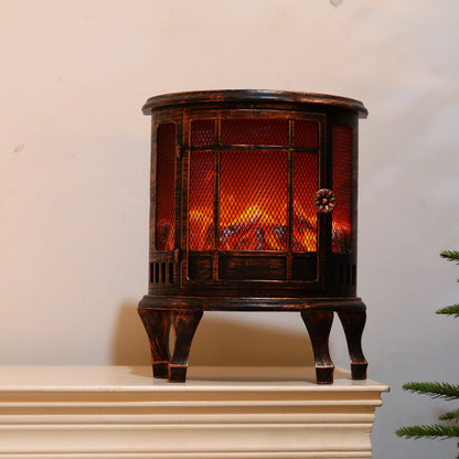 Decoraciones de brasero, chimenea navideña, linterna de carbón