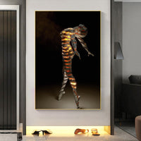 Abstract Woman Canvas Painting Wall Sculpture