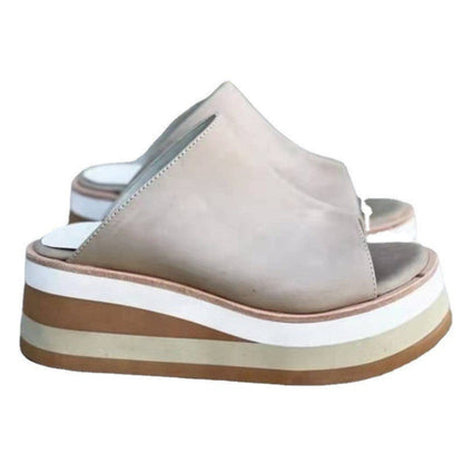 Sandalias de cuña para mujer, tallas grandes, informales