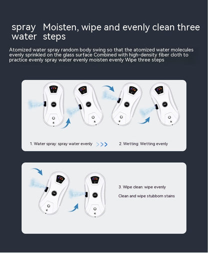 Intelligent Water Spray Window Cleaning Robot Automatic Electric Remote Control Intelligent Water Spray Window Cleaning Robot