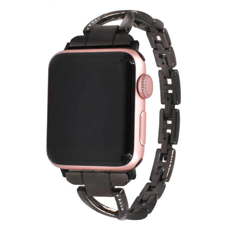 X-Shape Stainless Steel Apple Watch Band – Luxury Metal Strap for All Series
