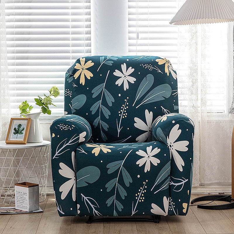Housse de fauteuil inclinable tout compris en tissu imprimé extensible, 1 place