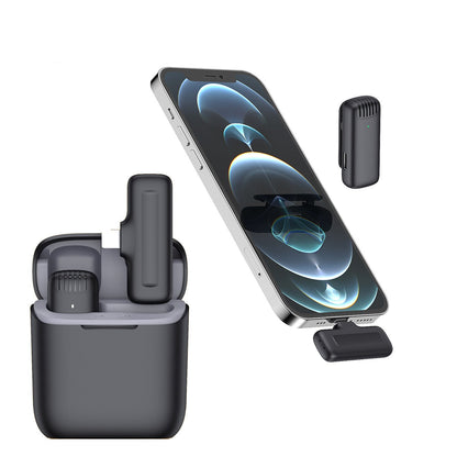 Wireless Lavalier Microphone With Charging Box Portable Storage