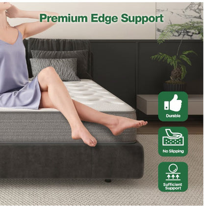 DIGLANT 10” Hybrid Mattress 🛏️ | Medium Firm Memory Foam + Pocket Springs for Deep, Cool, Pressure-Relieving Sleep