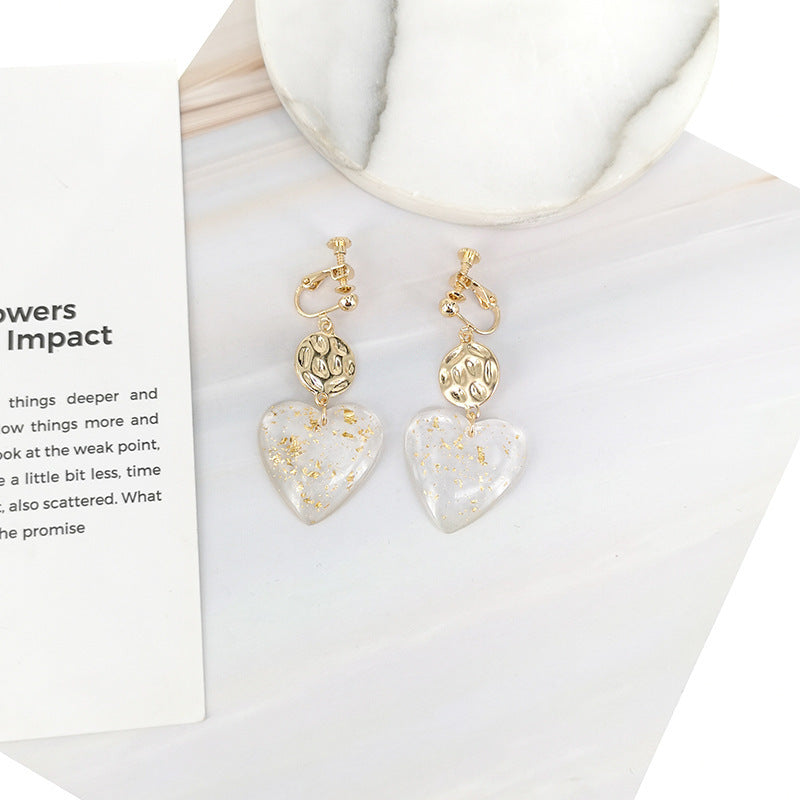 Boucles d'oreilles en acrylique Feuilles d'Or Tempérament