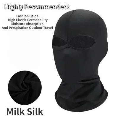 2pcs Black Cosplay Full Mask | Breathable Thin Hood for Halloween and Party Costumes