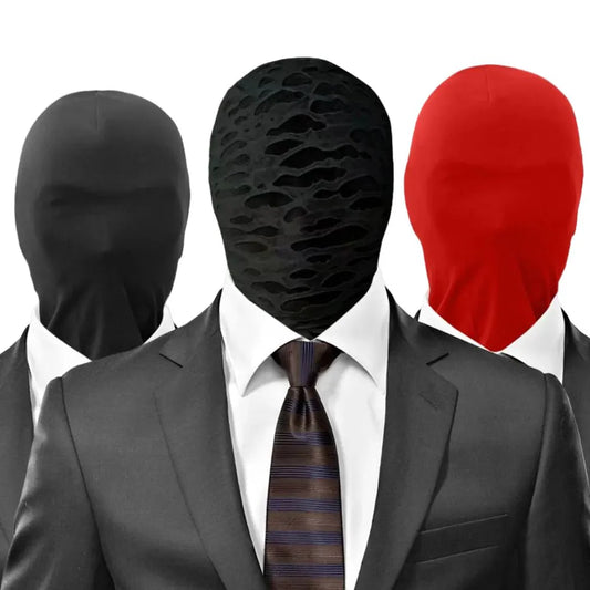 2 máscaras negras completas para cosplay | Capucha fina transpirable para disfraces de Halloween y fiestas