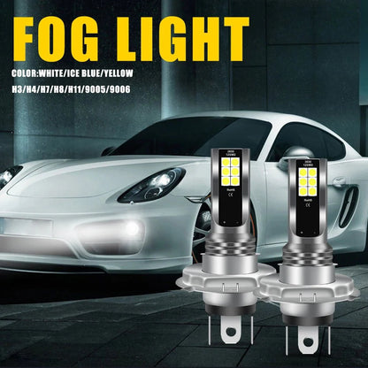2PCS LED Fog Lights | Super Bright 6000K White Auto Bulbs