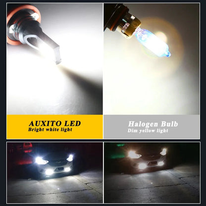 2PCS LED Fog Lights | Super Bright 6000K White Auto Bulbs