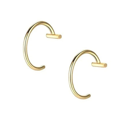 2 Piece Set Stainless Steel Clip-On Nose and Lip Rings | Punk Style Fake Piercing Jewelry