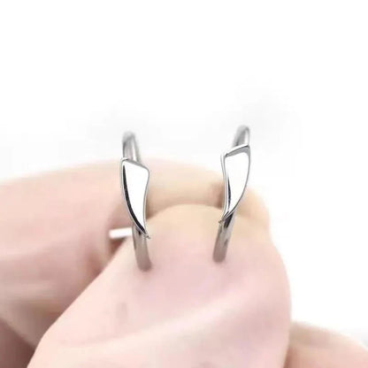 2 Piece Set Stainless Steel Clip-On Nose and Lip Rings | Punk Style Fake Piercing Jewelry
