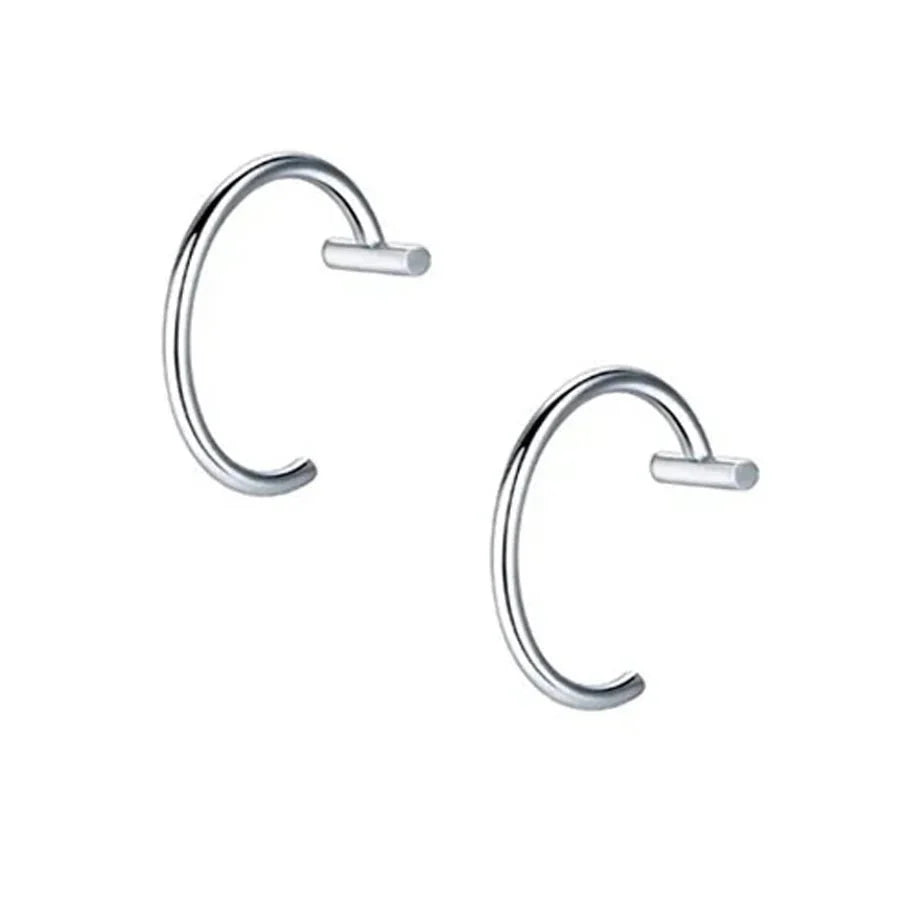 2 Piece Set Stainless Steel Clip-On Nose and Lip Rings | Punk Style Fake Piercing Jewelry