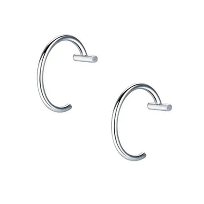 2 Piece Set Stainless Steel Clip-On Nose and Lip Rings | Punk Style Fake Piercing Jewelry