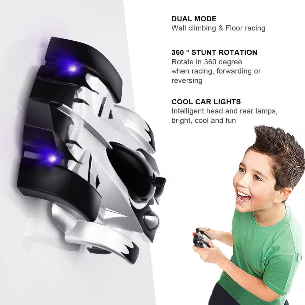 RC Wall Climbing Car Infrared Laser Tracking Remote Control Stunt Toy